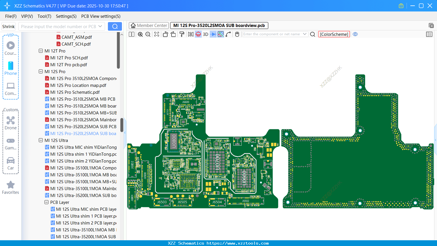 Xiaomi MI 12S Pro-3520L2SMOA SUB Boardview